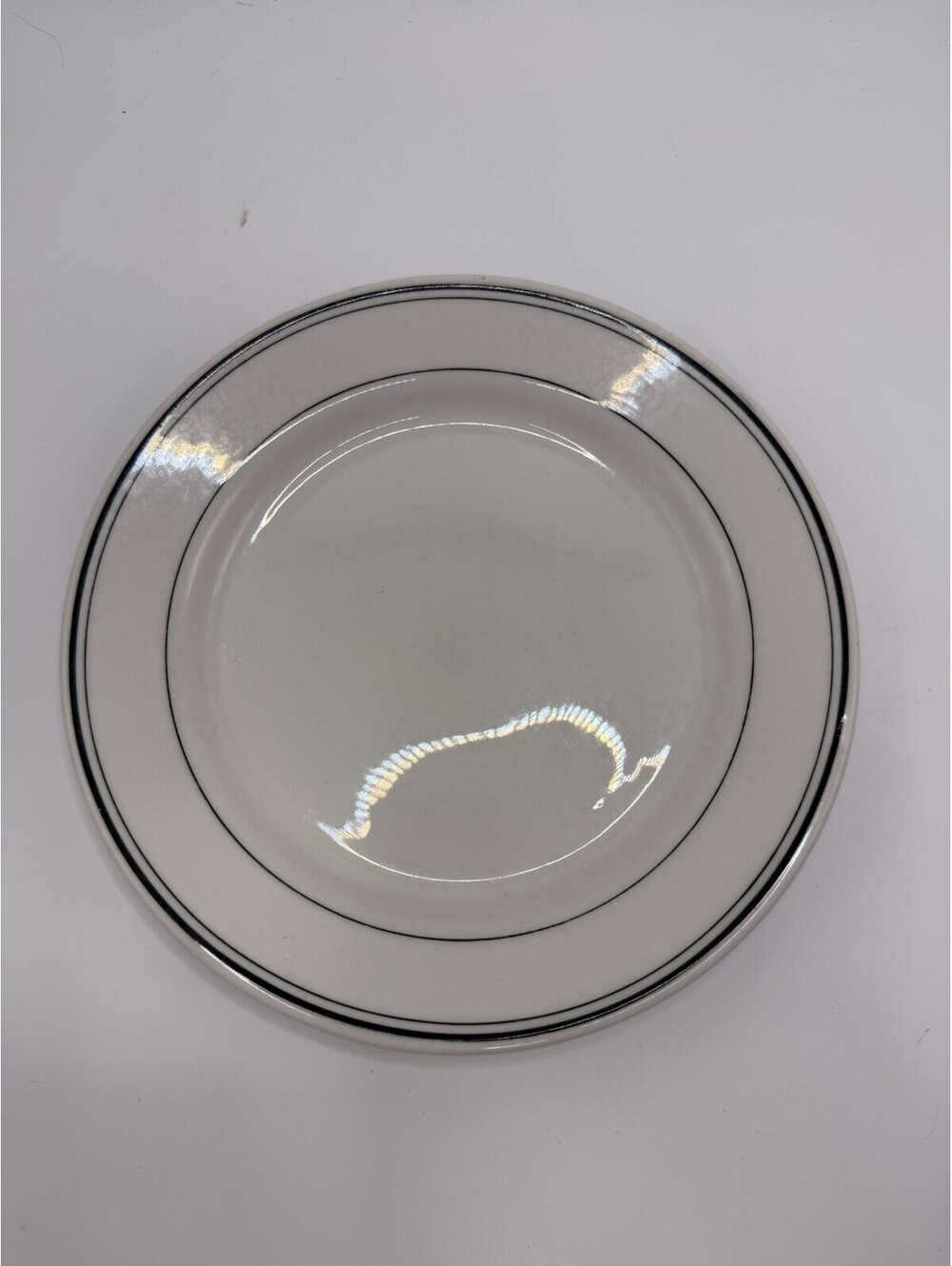 Vintage Homer Laughlin Best China Black Stripe Dinner Plate 8 in